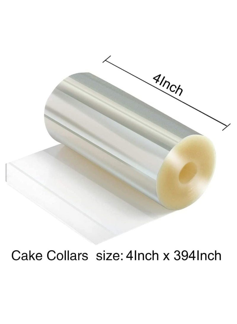 كوول تشيك تزيين الكعك، أشرطة كعك 4 × 394 بوصة، لفات الأكريليك، شرائط كعك واضحة، لفات كعك شفافة، أوراق أكريليك للكعك الكريمي لتزيين خبز الكريمة الشوكولاتة - Image 3